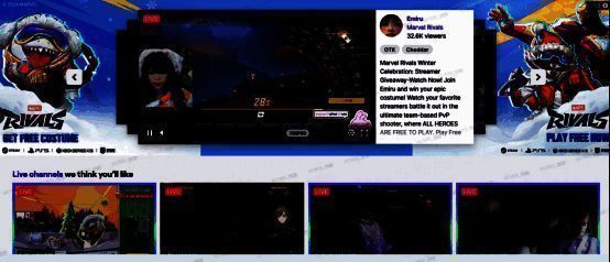 玩家自定义冬日贺卡界面截图,背景为漫威城市夜景,中央卡片镶嵌‘节日战鼓’徽章,四周点缀雪花与彩灯