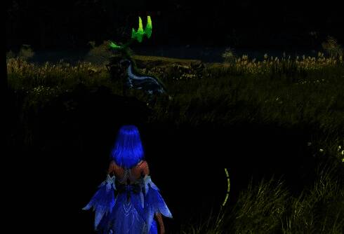 卤阿鹿第三只位置特写，位于城外山坡区域