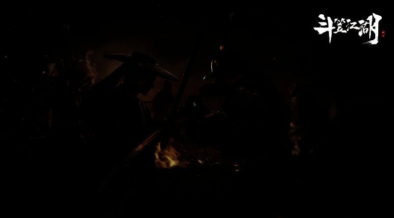 大规模战场画面，上百名玩家在战场上激烈混战，旗帜飘扬，战火连天