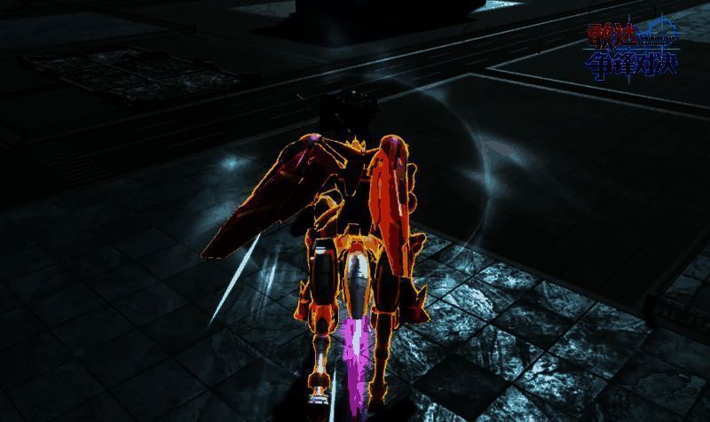 尊者敢达操纵风云再起头角冲撞，连续撞击敌人