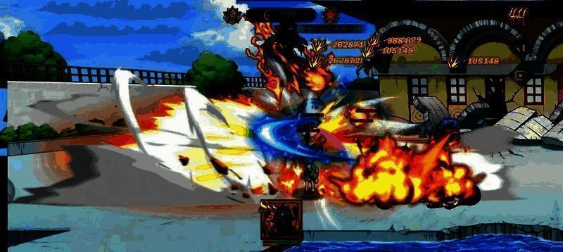 烬挥舞长剑发动‘灰烬剑舞’，剑光与火焰交织，周围队友攻击力提升