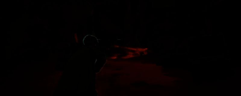 《沙丘:觉醒》中维米利乌斯峡谷的岔路口场景,沙地蜿蜒,两侧岩壁高耸,远处可见模糊的机械遗迹轮廓