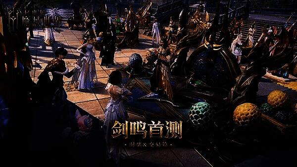 《魔域世界》游戏宣传主视觉图，展现魔幻大陆壮丽场景与角色战斗瞬间