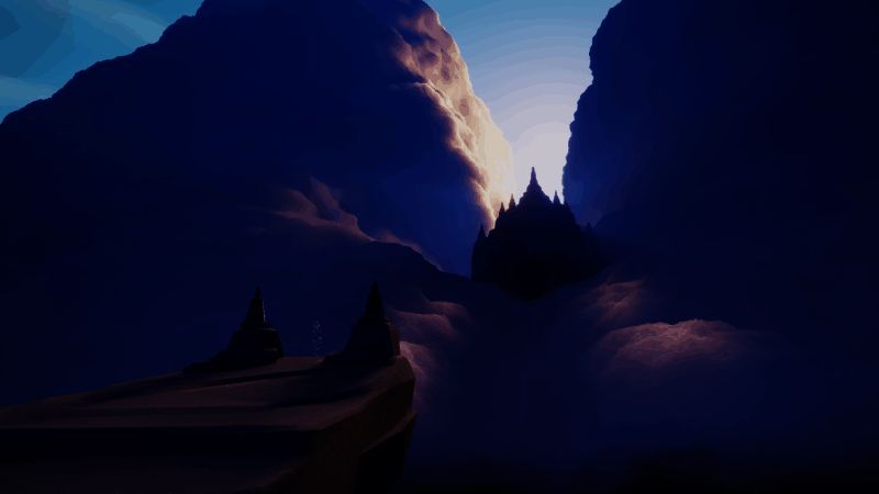 游戏界面展示七大地点解锁进度条，背景为云野草原与飞翔的光之子剪影