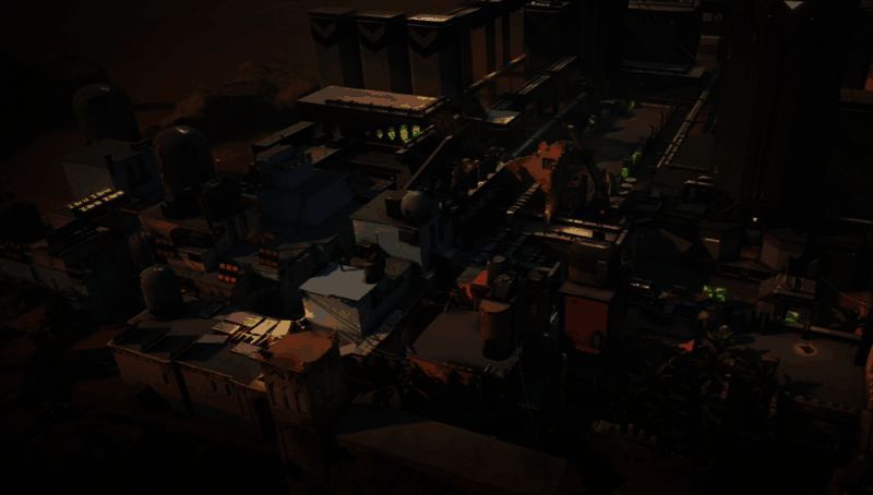 源工重镇地图局部截图，清晰显示两个传送门位置及周围掩体布局