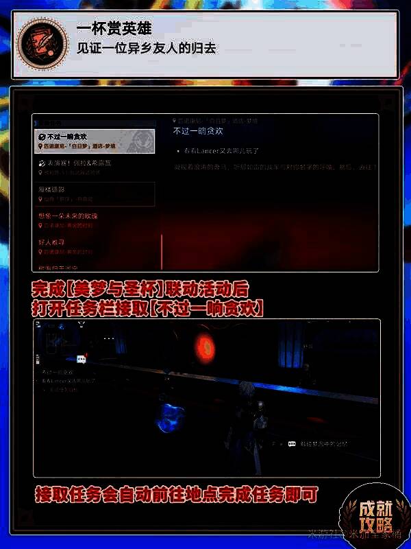 成就“誓约胜利之剑”达成条件，要求使用联动角色完成一次高难度挑战