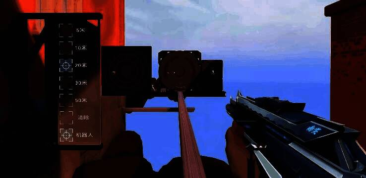 混沌序曲皮肤展示图，枪身充满蓝色能量流动特效，科技感十足