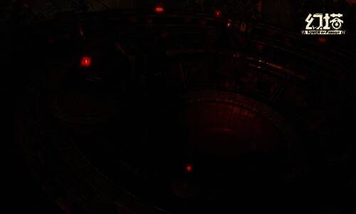 格索托斯智能城内部场景，充满未来科技感的金属走廊与悬浮装置