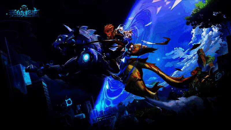 游戏内两大新服名称“未来之境”与“往昔之庭”以光影特效呈现，悬浮于星河之上，象征时间与空间的交汇