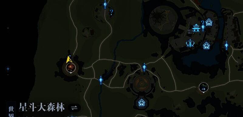 地图标注第一与第二碎片位置，红线连接传送点与目标点位