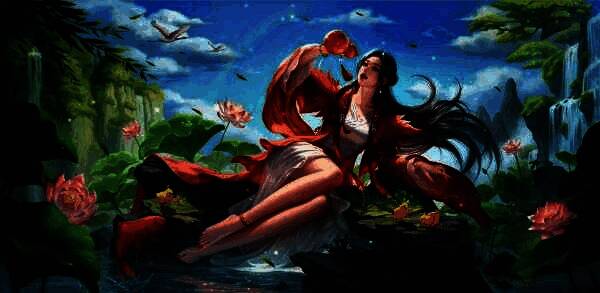 【莫琼树】轻纱掩面，立于花树之下，花瓣纷飞，光影朦胧，宛如画中仙子