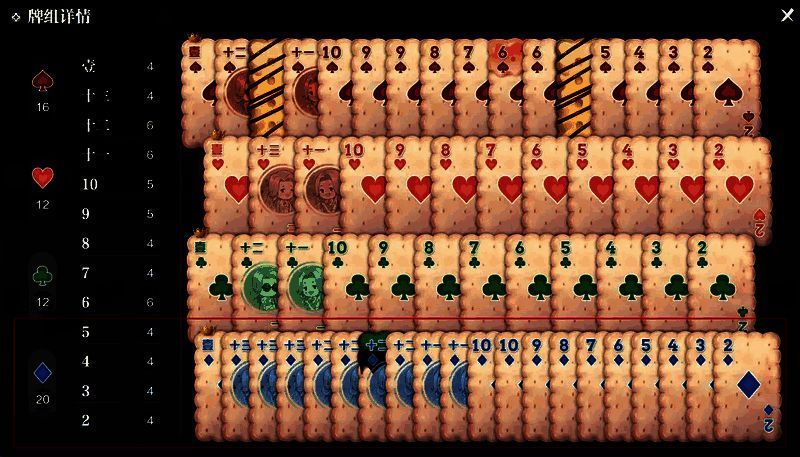 玩家打出五张同花色饼干牌,屏幕弹出‘一色花’字样,背景光效绚丽