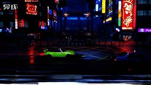 海特洛城市全景图，白天与夜晚交替展现，高楼林立，交通繁忙，充满未来都市感