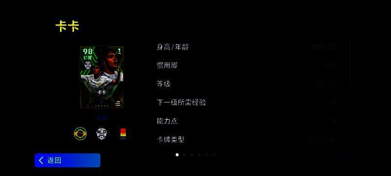 卡卡身穿皇家马德里白色球衣，双手指天庆祝进球的标志性瞬间，背景为欧冠赛场热烈氛围