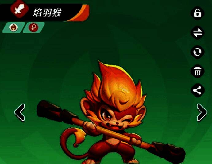 火猴子与水灵儿并肩作战,技能特效融合火与水元素