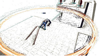 一名弓箭手射出箭矢，敌方士兵灵巧扭身躲过，动作滑稽，场面极具喜剧效果