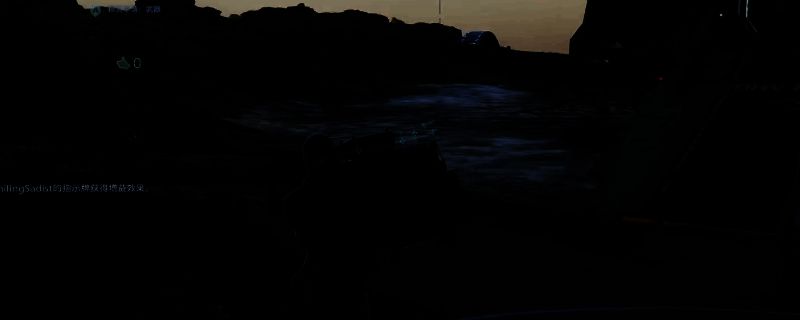 《死亡搁浅2》游戏中开罗尔生物发光悬浮的场景，周围弥漫着蓝色能量粒子，呈现出神秘科幻氛围