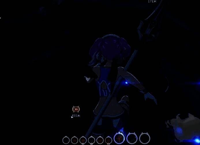 角色在空中施展二段跳，身后留下残影特效，正从一面古老石墙向上攀升