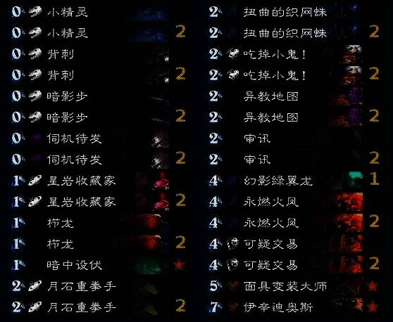 卡组对战实录画面：玩家使用任务贼在8费回合打出噗嗤噗嗤奥，配合潜行随从完成斩杀