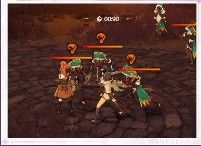 守护蒂娜事件特写画面,红色亡魂正扑向中心的蒂娜角色,玩家角色正在施放技能拦截