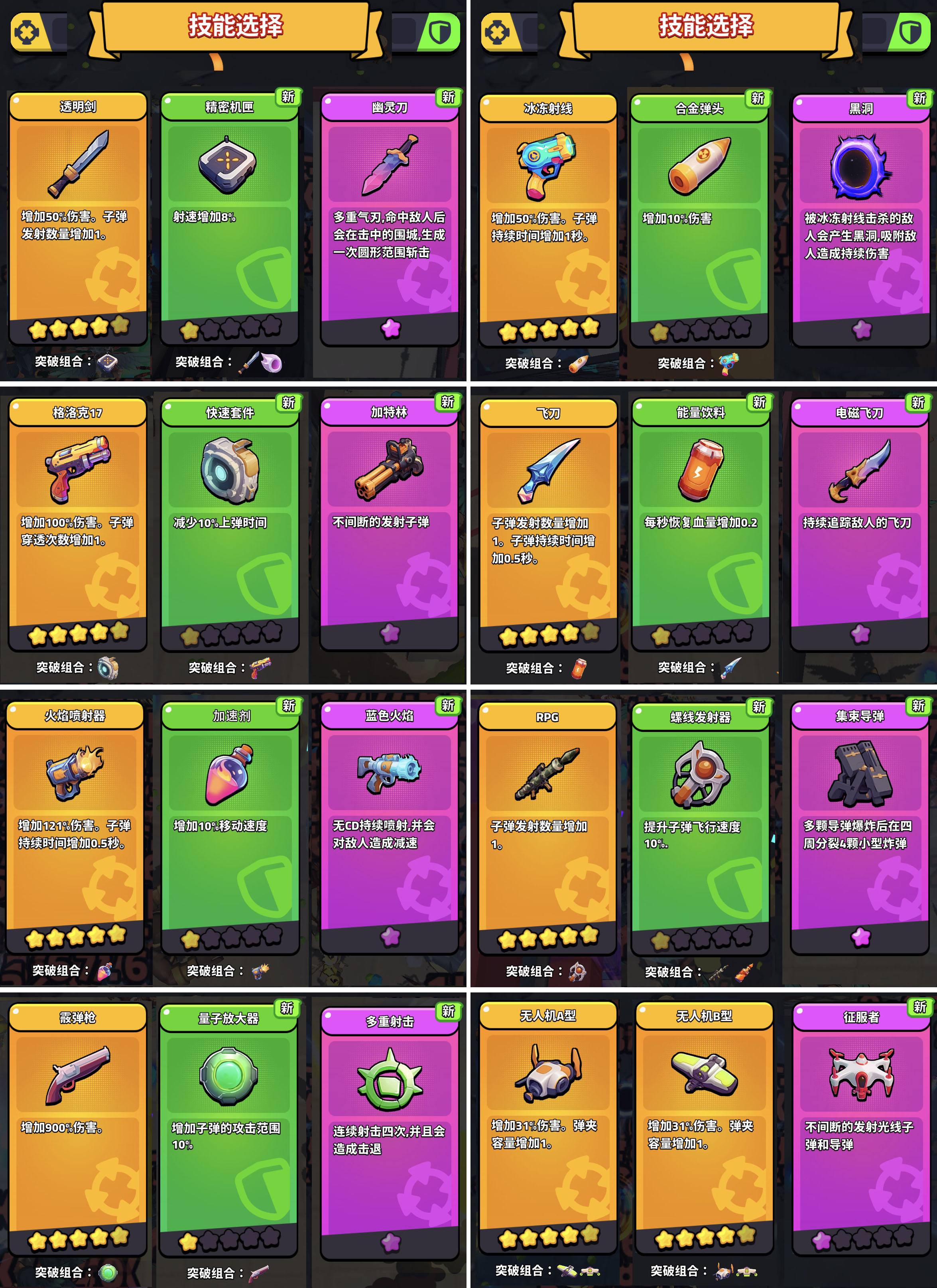 多重射击技能释放瞬间画面，角色手持枪械连续开火，弹幕密集覆盖前方区域，敌人被击退