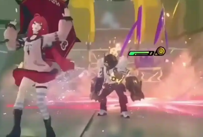 浮波柚叶在队伍中为队友提供增益效果,界面显示异常积累条加速填充