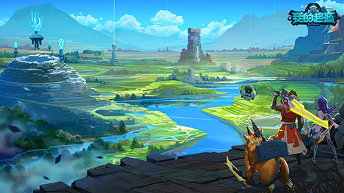 游戏内UI界面特写:左侧为四象限符文面板,标注‘冰·控场’‘雷·爆发’等属性标签;右侧悬浮宠物3D模型,周身环绕旋转的符文光链,底部显示‘冷却时间:2h17m’倒计时