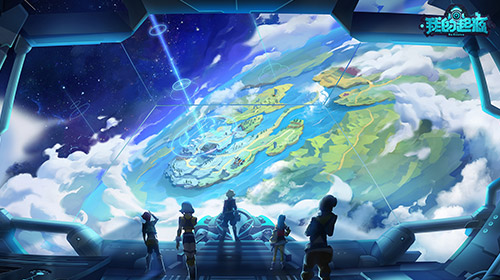 四只起源宠物同框展示图:左上钢铁陆行鸟喷吐冰晶,右上恐爪陆行鸟利爪迸发雷光,左下巫毒陆行鸟手持试管释放绿色雾气,右下雕翎陆行鸟振翅燃起赤焰,背景为动态切换的起源星球地貌